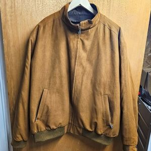 JoS A. Banks Men's Microsuede Coat with removable liner XXL